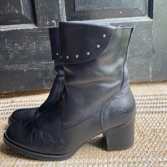 Harley-Davidson Studded Womens Biker Motorcycle‎ Riding Boots Black Leather 39 8 - Picture 9 of 11